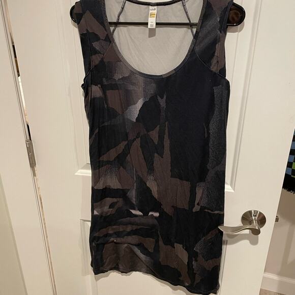 Lole camo abstract Black Mini workout Tank Dress small - Picture 3 of 4